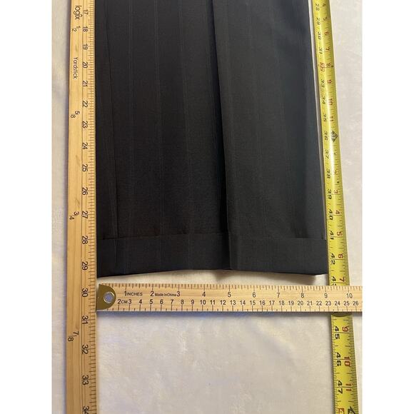 Vtg Austin Reed Mens 50L 43x29.5 Navy Blue Royal Cobalt Stripe Suit Virgin Wool - Picture 15 of 16